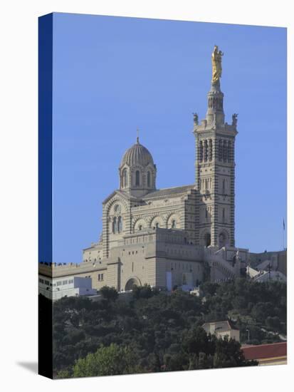 Notre Dame de La Garde Church, Marseilles, Bouches du Rhone, Provence, France, Europe-Rolf Richardson-Stretched Canvas