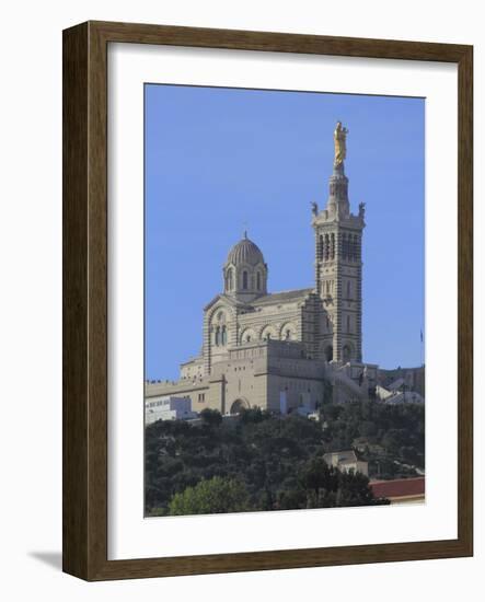 Notre Dame de La Garde Church, Marseilles, Bouches du Rhone, Provence, France, Europe-Rolf Richardson-Framed Photographic Print