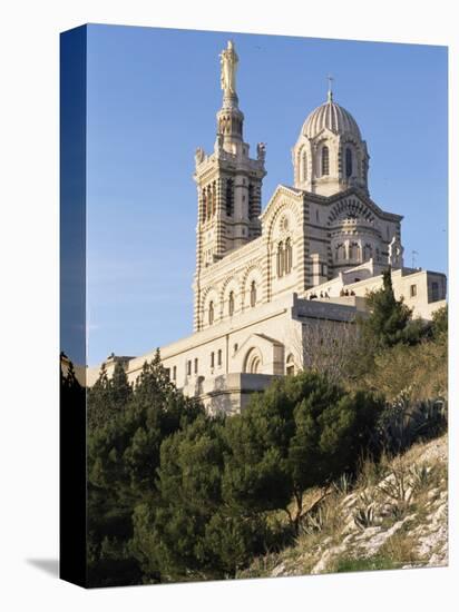 Notre Dame De La Garde, Marseille, Bouches-Du-Rhone, Provence, France-Guy Thouvenin-Stretched Canvas