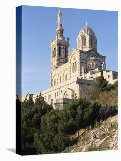 Notre Dame De La Garde, Marseille, Bouches-Du-Rhone, Provence, France-Guy Thouvenin-Stretched Canvas