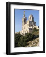 Notre Dame De La Garde, Marseille, Bouches-Du-Rhone, Provence, France-Guy Thouvenin-Framed Photographic Print