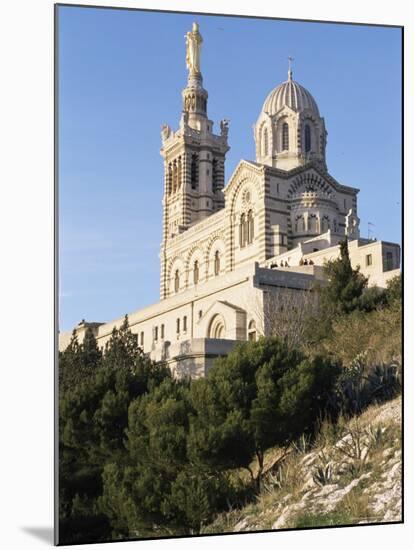 Notre Dame De La Garde, Marseille, Bouches-Du-Rhone, Provence, France-Guy Thouvenin-Mounted Photographic Print