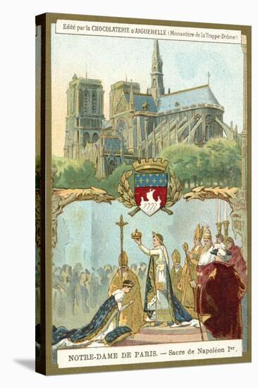 Notre Dame De Paris, and the Coronation of Napoleon I as Emperor of France, 1804-null-Stretched Canvas
