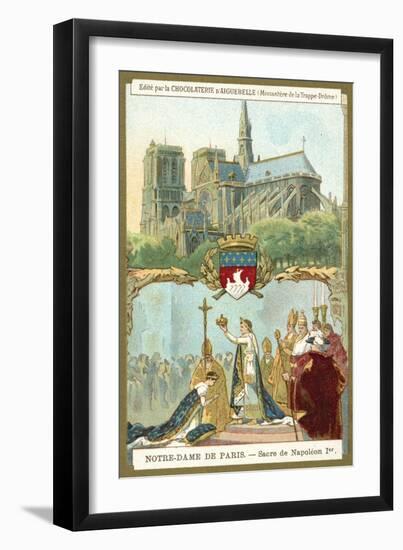 Notre Dame De Paris, and the Coronation of Napoleon I as Emperor of France, 1804-null-Framed Premium Giclee Print