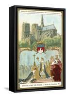 Notre Dame De Paris, and the Coronation of Napoleon I as Emperor of France, 1804-null-Framed Stretched Canvas