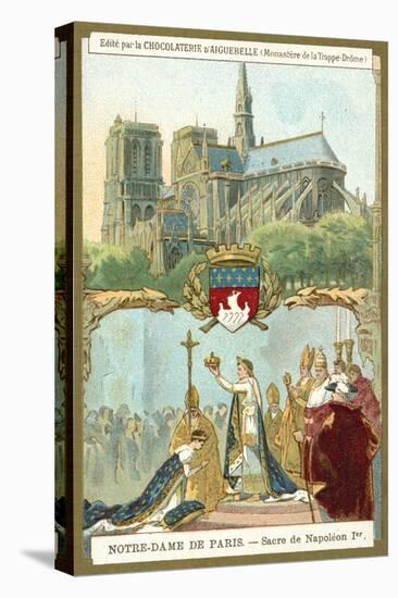 Notre Dame De Paris, and the Coronation of Napoleon I as Emperor of France, 1804-null-Stretched Canvas