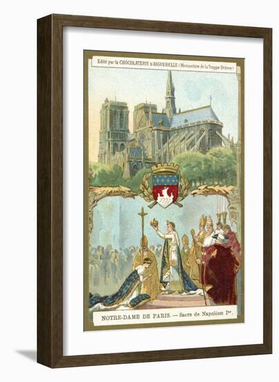 Notre Dame De Paris, and the Coronation of Napoleon I as Emperor of France, 1804-null-Framed Giclee Print