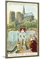 Notre Dame De Paris, and the Coronation of Napoleon I as Emperor of France, 1804-null-Mounted Giclee Print