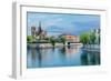 Notre Dame De Paris and the Seine River France in the City of Paris in France-OSTILL-Framed Photographic Print