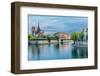 Notre Dame De Paris and the Seine River France in the City of Paris in France-OSTILL-Framed Photographic Print