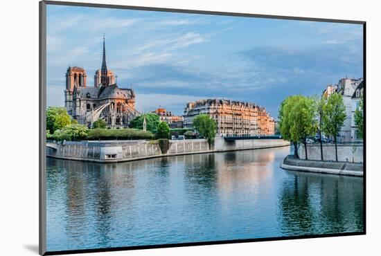 Notre Dame De Paris and the Seine River France in the City of Paris in France-OSTILL-Mounted Photographic Print