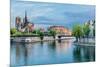 Notre Dame De Paris and the Seine River France in the City of Paris in France-OSTILL-Mounted Photographic Print