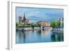 Notre Dame De Paris and the Seine River France in the City of Paris in France-OSTILL-Framed Photographic Print