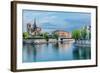 Notre Dame De Paris and the Seine River France in the City of Paris in France-OSTILL-Framed Photographic Print