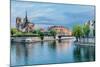 Notre Dame De Paris and the Seine River France in the City of Paris in France-OSTILL-Mounted Photographic Print