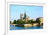 Notre Dame De Paris Carhedral on the La Seine Riversid-OSTILL-Framed Photographic Print