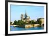 Notre Dame De Paris Carhedral on the La Seine Riversid-OSTILL-Framed Photographic Print