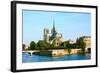 Notre Dame De Paris Carhedral on the La Seine Riversid-OSTILL-Framed Photographic Print