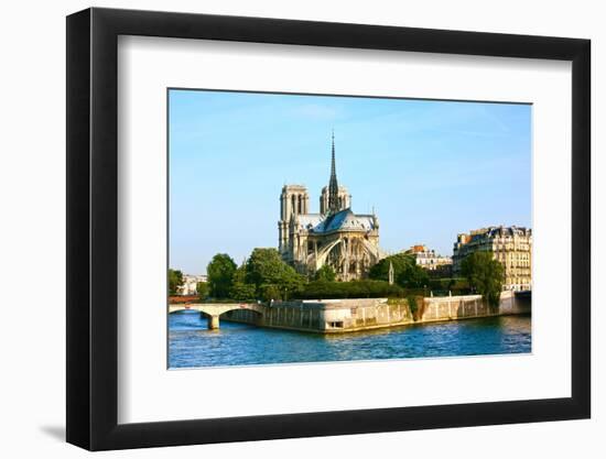 Notre Dame De Paris Carhedral on the La Seine Riversid-OSTILL-Framed Photographic Print