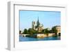 Notre Dame De Paris Carhedral on the La Seine Riversid-OSTILL-Framed Photographic Print