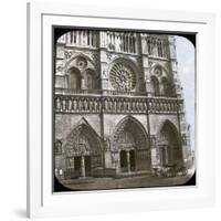 Notre Dame De Paris Cathedral, of the Porch, Paris (IVth Arrondissement), Circa 1860-Leon, Levy et Fils-Framed Photographic Print