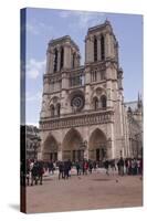 Notre Dame De Paris Cathedral on the Ile De La Cite, Paris, France, Europe-Julian Elliott-Stretched Canvas