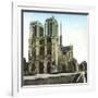 Notre Dame De Paris Cathedral Seen from the Embankments, Paris-Leon, Levy et Fils-Framed Photographic Print