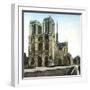 Notre Dame De Paris Cathedral Seen from the Embankments, Paris-Leon, Levy et Fils-Framed Photographic Print