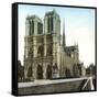 Notre Dame De Paris Cathedral Seen from the Embankments, Paris-Leon, Levy et Fils-Framed Stretched Canvas