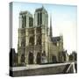 Notre Dame De Paris Cathedral Seen from the Embankments, Paris-Leon, Levy et Fils-Stretched Canvas