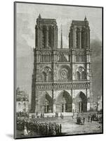 Notre Dame De Paris En 1642 - Illustration from Notre Dame De Paris, 19th Century-Eugene Emmanuel Viollet-le-Duc-Mounted Giclee Print