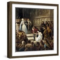 Notre-Dame de Paris - Esmeralda à Notre-Dame-Louis Boulanger-Framed Giclee Print