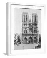 Notre Dame De Paris, France, Late 19th or Early 20th Century-null-Framed Giclee Print