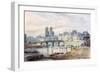 Notre-Dame De Paris from the Ile Saint-Louis, 1819-Amelia Long-Framed Giclee Print