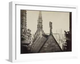 Notre-Dame de Paris, les combles pris de la Galerie des Tours-Charles Marville-Framed Giclee Print