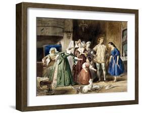 Notre-Dame de Paris - Scène d'intérieur , Esmeralda-Louis Boulanger-Framed Giclee Print
