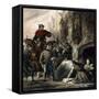 Notre-Dame de Paris - Soldats et prisonnières-Louis Boulanger-Framed Stretched Canvas