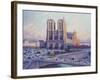 Notre-Dame de Paris, Vue du Quai Saint-Michel-Maximilien Luce-Framed Giclee Print