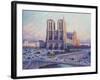 Notre-Dame de Paris, Vue du Quai Saint-Michel-Maximilien Luce-Framed Giclee Print