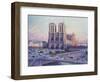 Notre-Dame de Paris, Vue du Quai Saint-Michel-Maximilien Luce-Framed Giclee Print