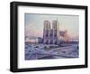 Notre-Dame de Paris, Vue du Quai Saint-Michel-Maximilien Luce-Framed Giclee Print