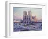 Notre-Dame de Paris, Vue du Quai Saint-Michel-Maximilien Luce-Framed Giclee Print