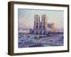 Notre-Dame de Paris, Vue du Quai Saint-Michel-Maximilien Luce-Framed Giclee Print