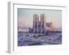 Notre-Dame de Paris, Vue du Quai Saint-Michel-Maximilien Luce-Framed Giclee Print