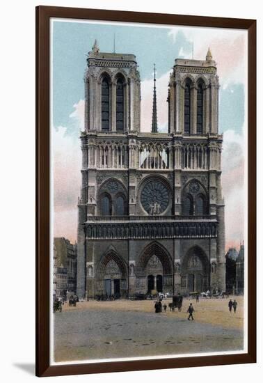 Notre Dame De Paris, Western Façade, C1900-null-Framed Giclee Print