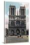 Notre Dame De Paris, Western Façade, C1900-null-Stretched Canvas