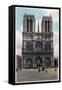 Notre Dame De Paris, Western Façade, C1900-null-Framed Stretched Canvas