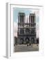 Notre Dame De Paris, Western Façade, C1900-null-Framed Giclee Print