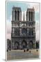 Notre Dame De Paris, Western Façade, C1900-null-Mounted Giclee Print