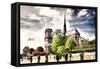 Notre Dame de Paris-Philippe Hugonnard-Framed Stretched Canvas
